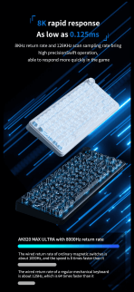 AJAZZ AK820 MAX Ultra HE Keyboard – Magnetic Switch, Rapid Trigger, Tri-Mode Connectivity - Image 6