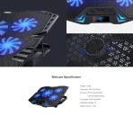 Havit F2082 Gaming Cooling Pad 5 fans Strong Cooling