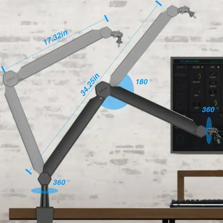 FIFINE BM66 Heavy Duty Metal Boom Arm Stand - Image 5