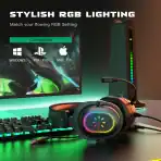 FIFINE H6 USB HEADSET WITH 24-BIT, RGB, IN-LINE CONTROLS OF 7.1 SURROUND SOUND, EQ MODES,FOR PC GAMING - Image 3