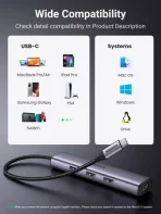UGREEN USB-C to 3×USB3.0 Hub+RJ45 (1000M) Ethernet Adapter - Image 4