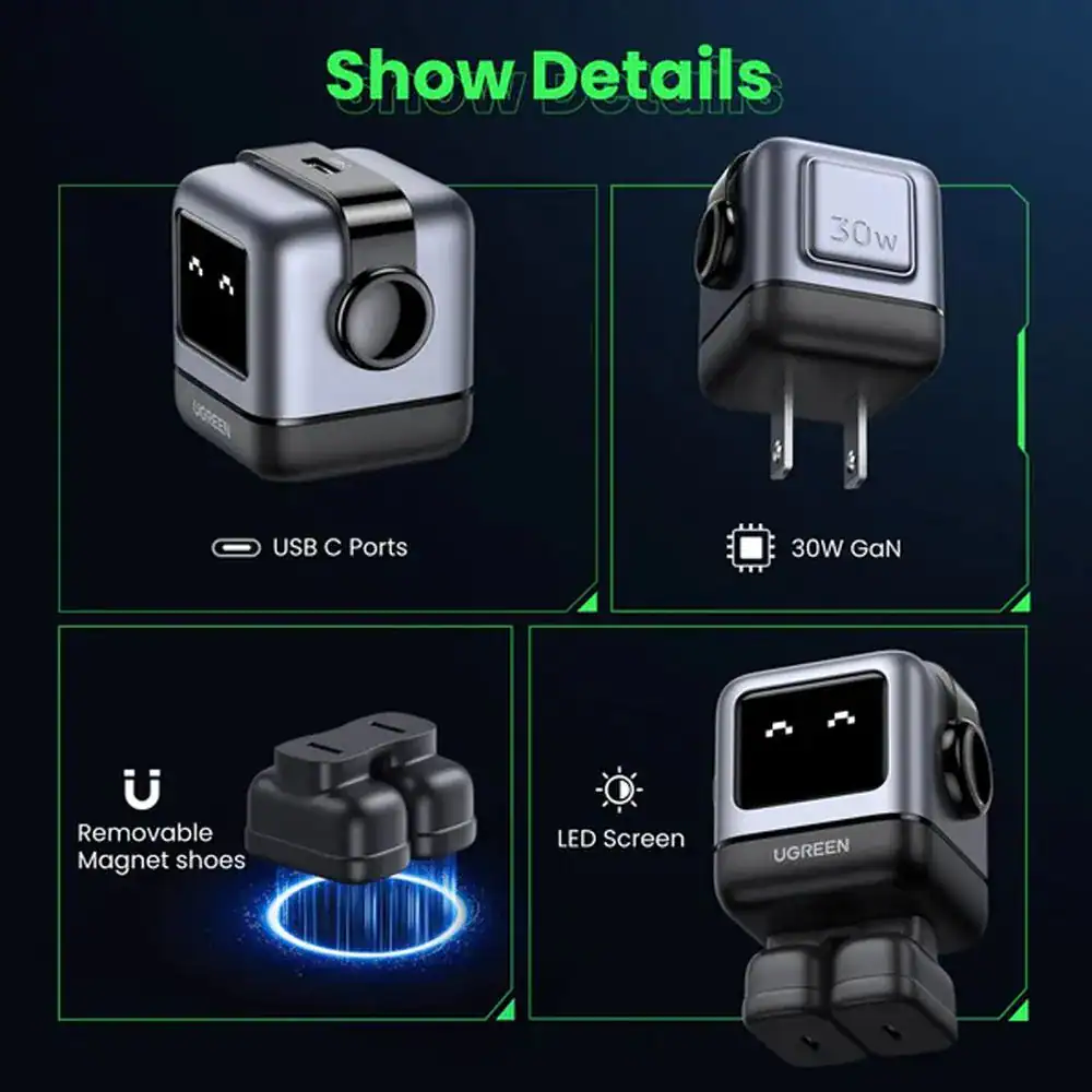 Ugreen Nexode Robot GaN 30W USB-C Charger - Image 3