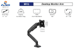 Zeno MH10 Single Monitor Arm Extended Heavy Metal - Image 4