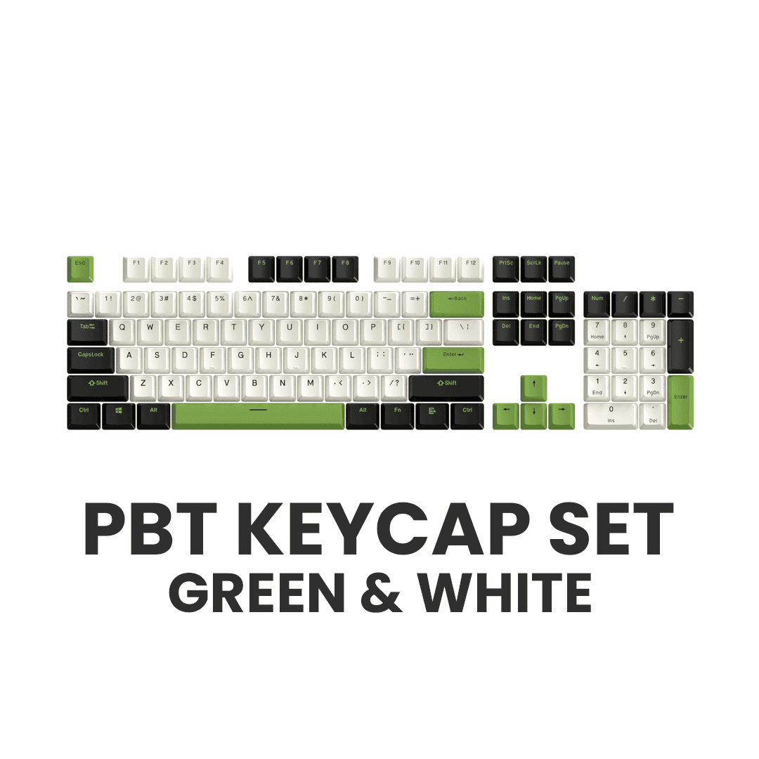 PBG-Caps-GW PBT Keycap Green White