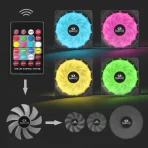 Redragon GC-F006 120mm PC Cooling Fan, RGB LED Quiet High Airflow Adjustable Color LED - Image 3