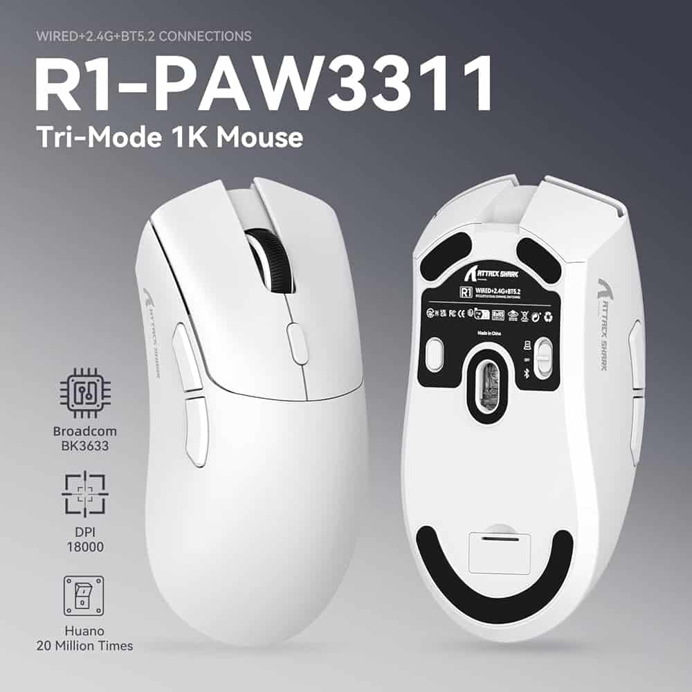ATTACK SHARK R1 Wireless Gaming Mouse ATTACK SHARK R1 Wireless Gaming Mouse